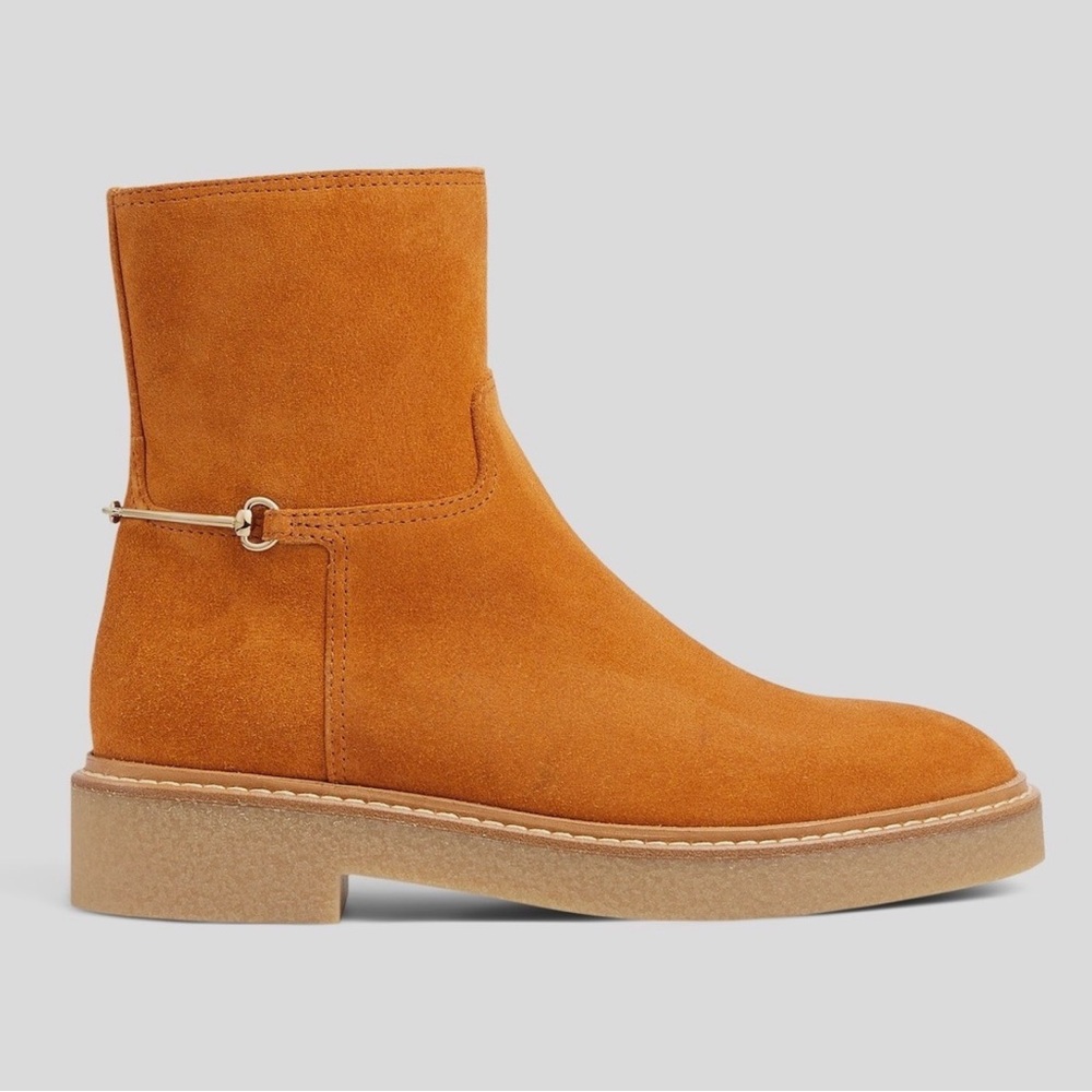 GUCCI  Slim Horsebit Suede Ankle Boots EUR 39 US 9